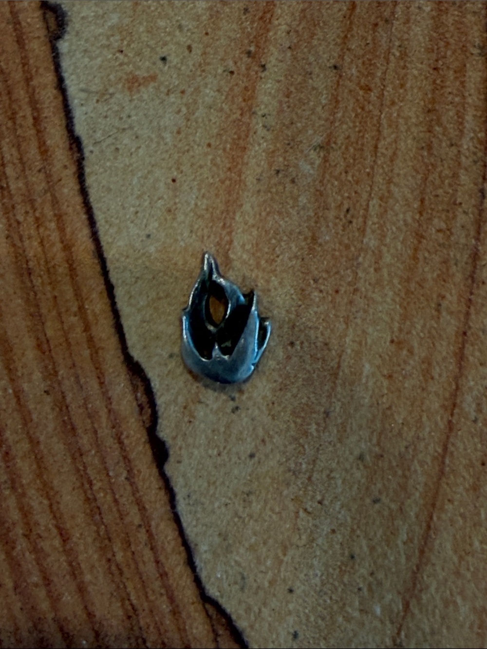 Lee Brevard Tiny Sterling Silver Flame Earring Pendant Super Rare!